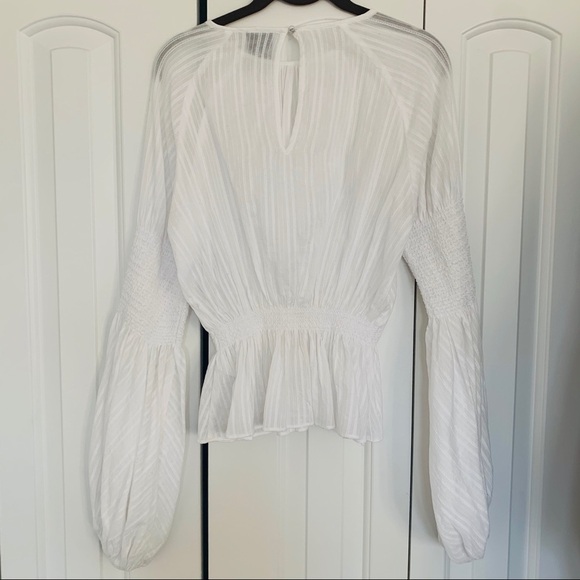 Acler Peplum Baree Top in White Size 4 - Picture 6 of 8